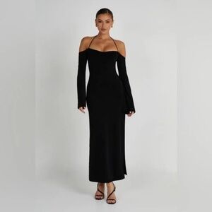 Tia Slinky Off Shoulder Maxi Dress Meshki